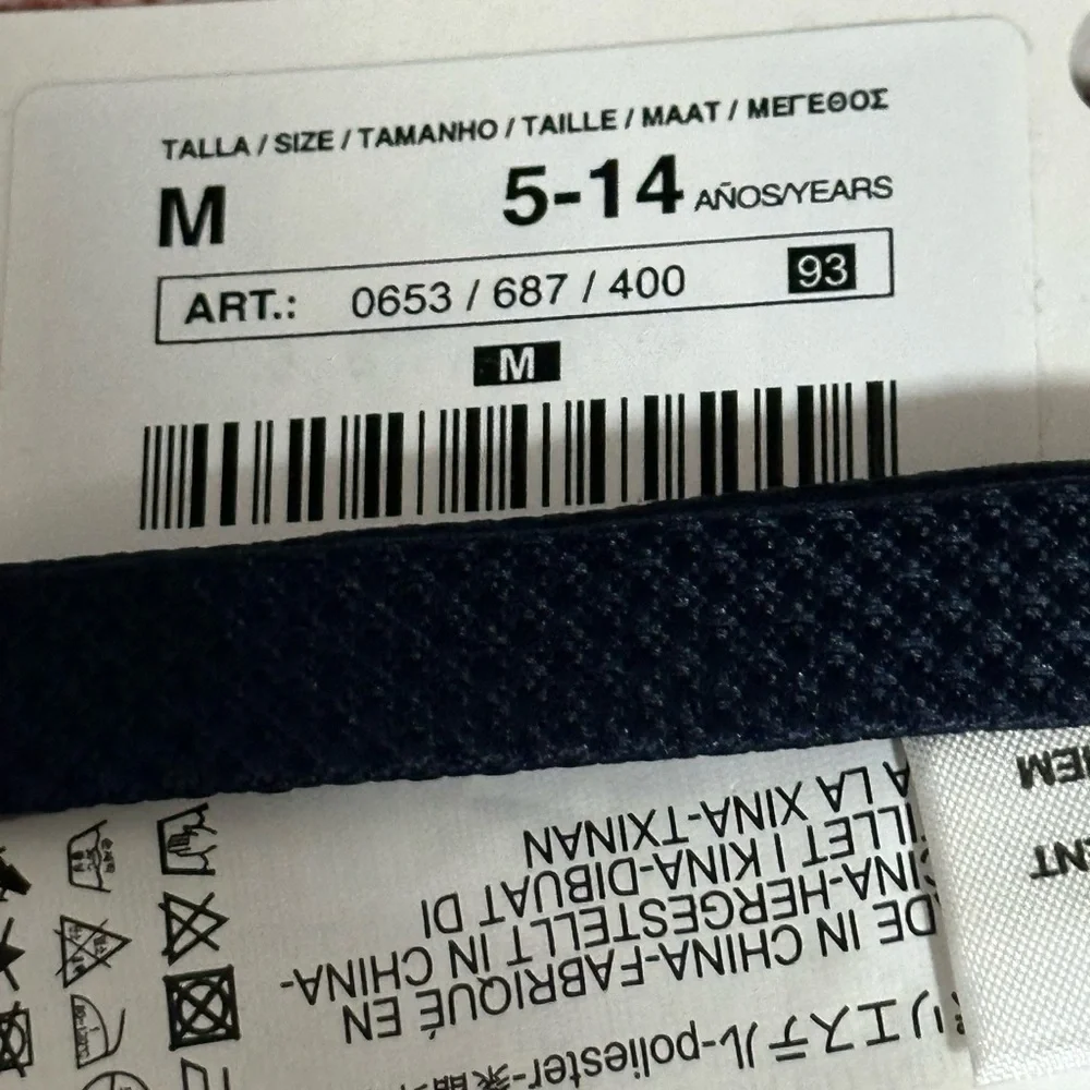 {Zara} Kids Satin Effect Texture Classic Navy Bow Tie